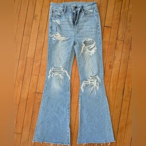 American Eagle Outfitters Light Blue Flare Jeans